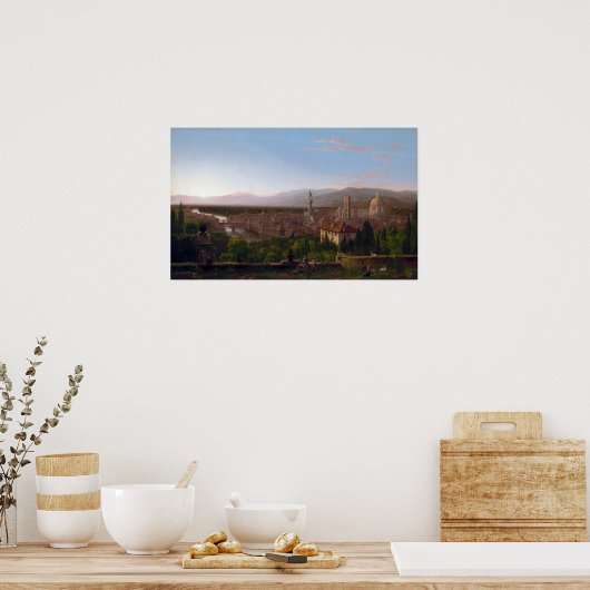 Poster Thomas Cole Vue de Florence (Cuisine)
