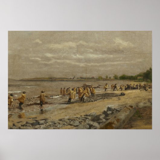 Poster Thomas Eakins - Hauling the Seine (Devant)