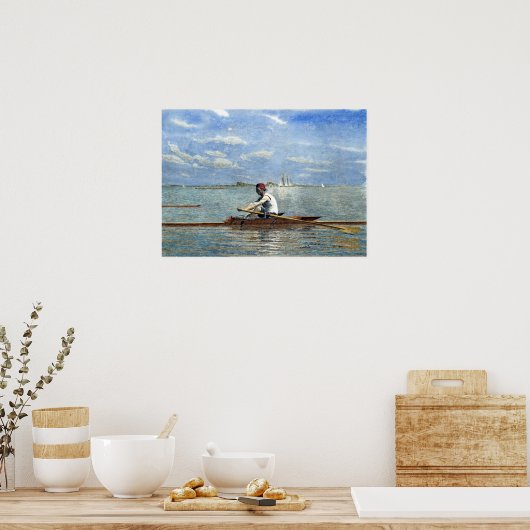 Poster Thomas Eakins John Biglin en une seule échelle (Cuisine)