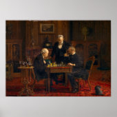 Poster Thomas Eakins Les Joueurs D'Échecs (Devant)
