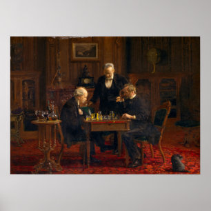 Poster Thomas Eakins Les Joueurs D'Échecs