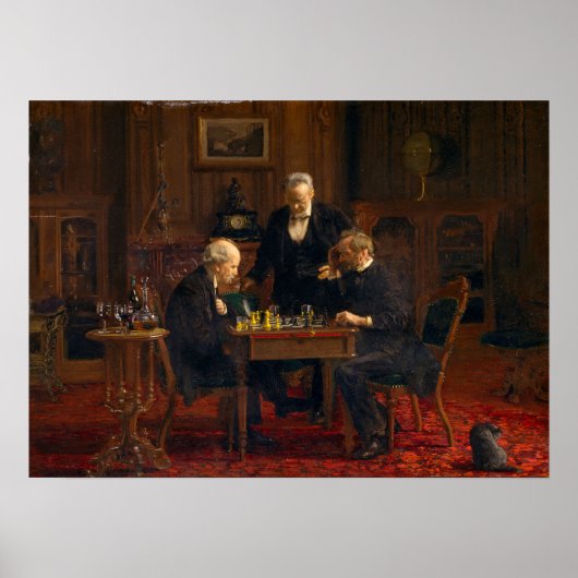Poster Thomas Eakins Les Joueurs D'Échecs (Devant)