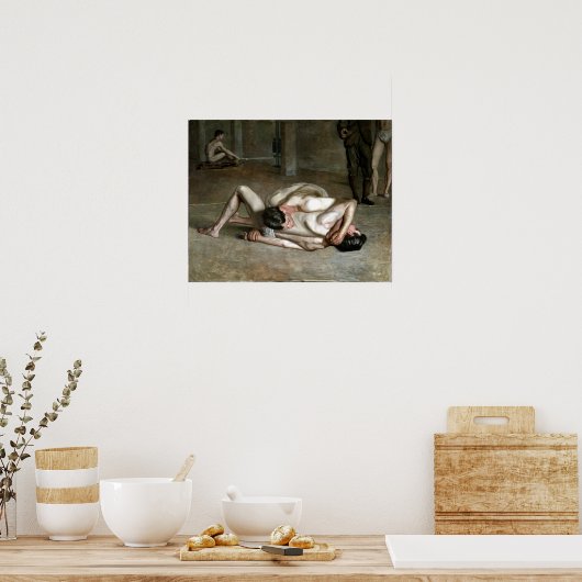 Poster Thomas Eakins Lutteurs (Cuisine)