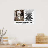 Poster Thomas Edison Résultats Invention Citation Simple  (Cuisine)