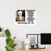 Poster Thomas Edison Résultats Invention Citation Simple  (Bureau à domicile)