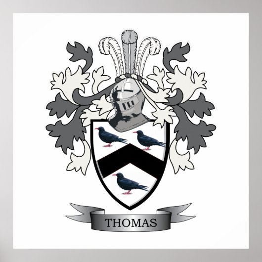 Poster Thomas Family Crest (Devant)