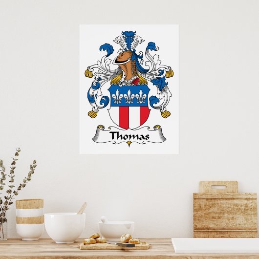 Poster Thomas Family Crest (Cuisine)