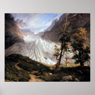 Poster Thomas Fearnley le Grindelwaldgletscher