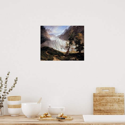 Poster Thomas Fearnley The Grindelwaldgletscher (Cuisine)
