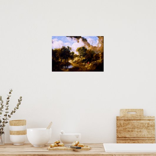 Poster Thomas Gainsborough : Paysage à Suffolk (Cuisine)