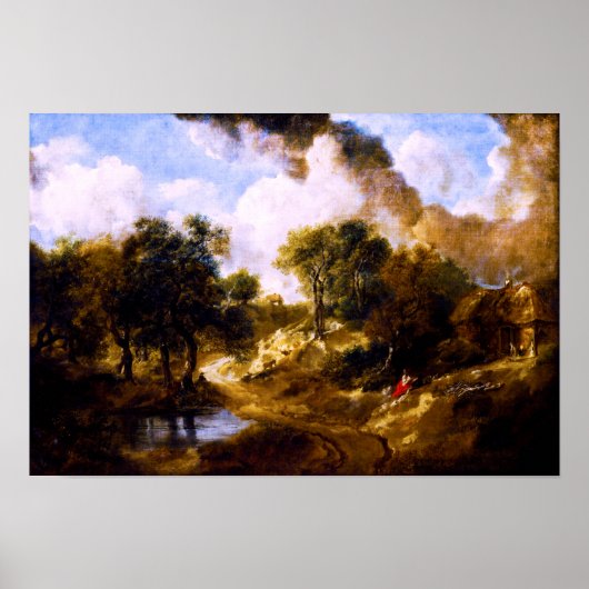 Poster Thomas Gainsborough : Paysage à Suffolk (Devant)