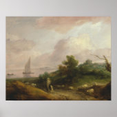 Poster Thomas Gainsborough - Paysage côtier (Devant)