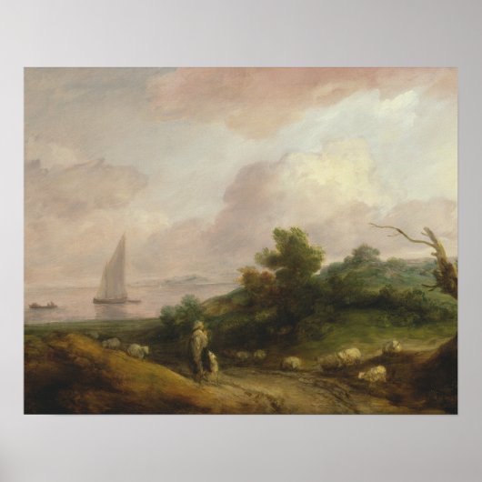 Poster Thomas Gainsborough - Paysage côtier (Devant)