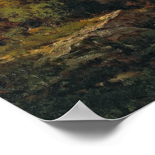 Poster Thomas Hill - Indien près d'un lac dans un Majesti (Coin)