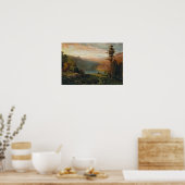 Poster Thomas Hill - Indien près d'un lac dans un Majesti (Cuisine)