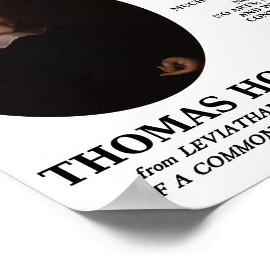 Poster Thomas Hobbes Leviathan Man Solitaire Mauvaise Cit (Coin)