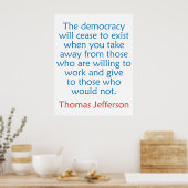 Poster Thomas Jefferson #2 (Cuisine)