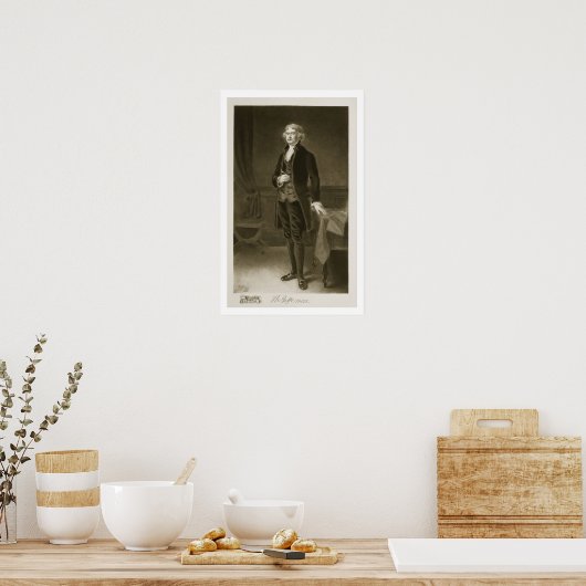 Poster Thomas Jefferson, 3e président des États-Unis (Cuisine)