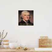 Poster Thomas Jefferson Citation de sagesse "dépenser de (Cuisine)