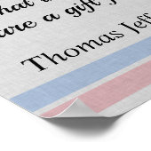 Poster Thomas Jefferson cite des cadeaux de liberté (Coin)