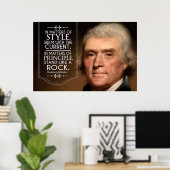 Poster Thomas Jefferson cite en matière de style (Bureau à domicile)