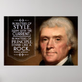Poster Thomas Jefferson cite en matière de style (Devant)