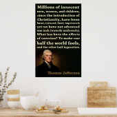 Poster Thomas Jefferson | Half Fools, Half Hypocrites (Cuisine)