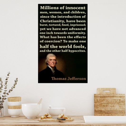 Poster Thomas Jefferson | Half Fools, Half Hypocrites (Cuisine)