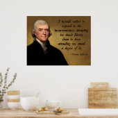 Poster Thomas Jefferson Liberty (Cuisine)