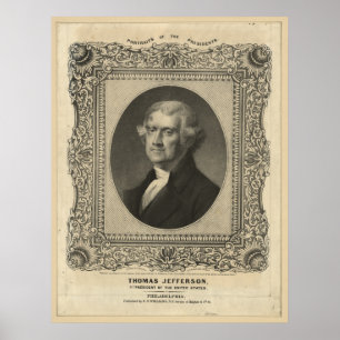Poster THOMAS JEFFERSON Lithographe