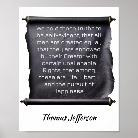 Poster Thomas Jefferson -- Nous tenons ces vérités pour (Devant)