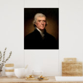 Poster THOMAS JEFFERSON Portrait par Rembrandt Peale (Cuisine)