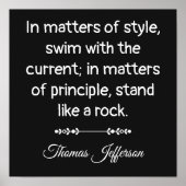 Poster Thomas Jefferson Quote -- Stand like a rock (Devant)