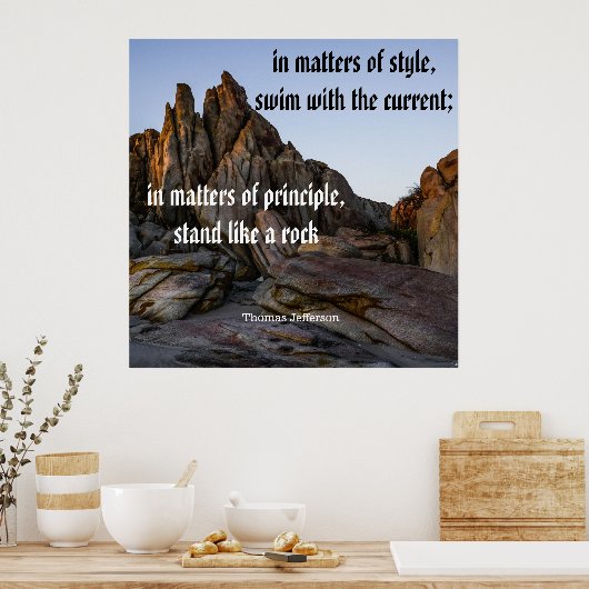 Poster Thomas Jefferson - Stand like a rock (Cuisine)