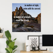 Poster Thomas Jefferson - Stand like a rock (Bureau à domicile)