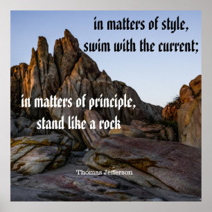 Poster Thomas Jefferson - Stand like a rock
