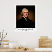 Poster Thomas Jefferson sur l'État et la religion (Cuisine)