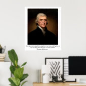 Poster Thomas Jefferson sur l'État et la religion (Bureau à domicile)