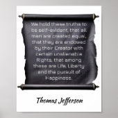 Poster Thomas Jefferson -- We hold these truths to be (Devant)