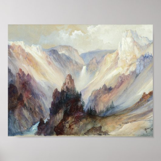 Poster Thomas Moran, Le Grand Canyon du Yellowstone (Devant)