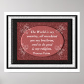 Poster Thomas Paine - Citation (Devant)