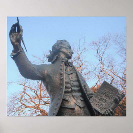 Poster Thomas Paine Holding RI's van het Man Book (Voorkant)