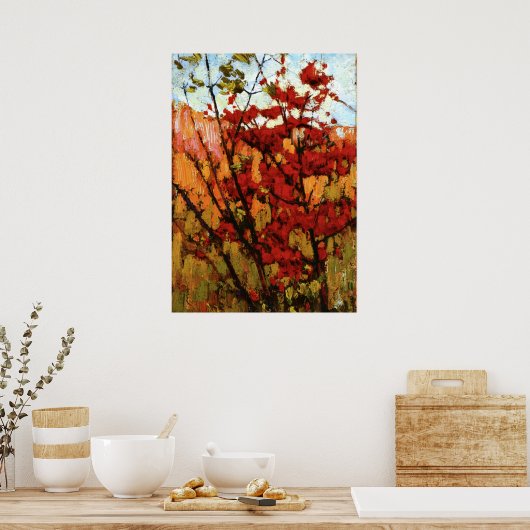 Poster Thomson - Érable molle en automne (Cuisine)