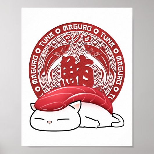 Poster Thon de Maguro Sushi Chat (Devant)