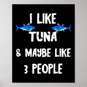 Poster Thon Poisson Prédateur Boîte de Thon Drôle de Thon