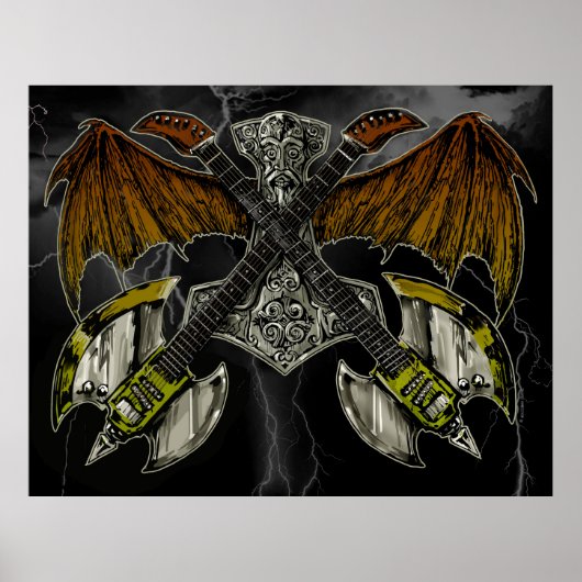 Poster Thor Hammer des Dieux Guitares (Devant)