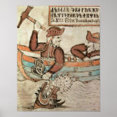 Poster Thor pêche pour le serpent de Midgard (Devant)