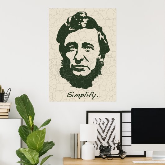 Poster Thoreau - Simplifier (Bureau à domicile)