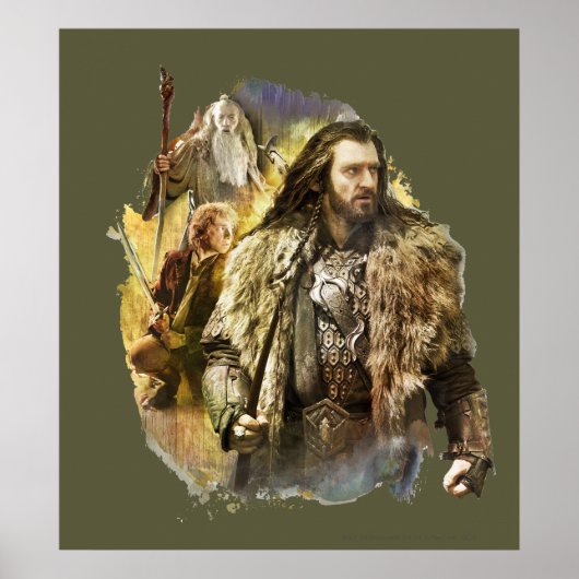 Poster THORIN OAKENSHIELD™, BILBO BAGGINS™, Gandalf (Devant)