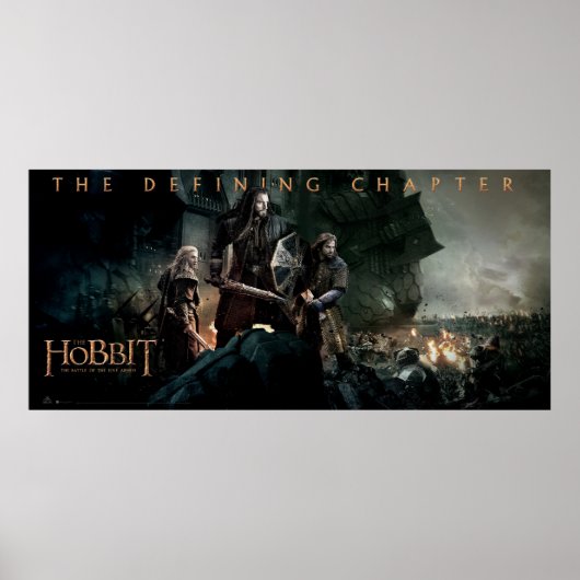 Poster THORIN OAKENSHIELD™, Fili & Kili À Battle Edge (Devant)